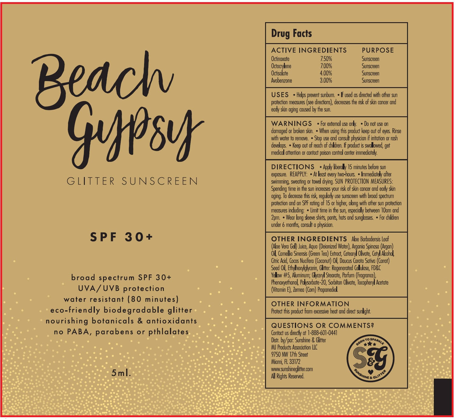 Pill image for Beach Gypsy Glitter Sunscreen Spf-30