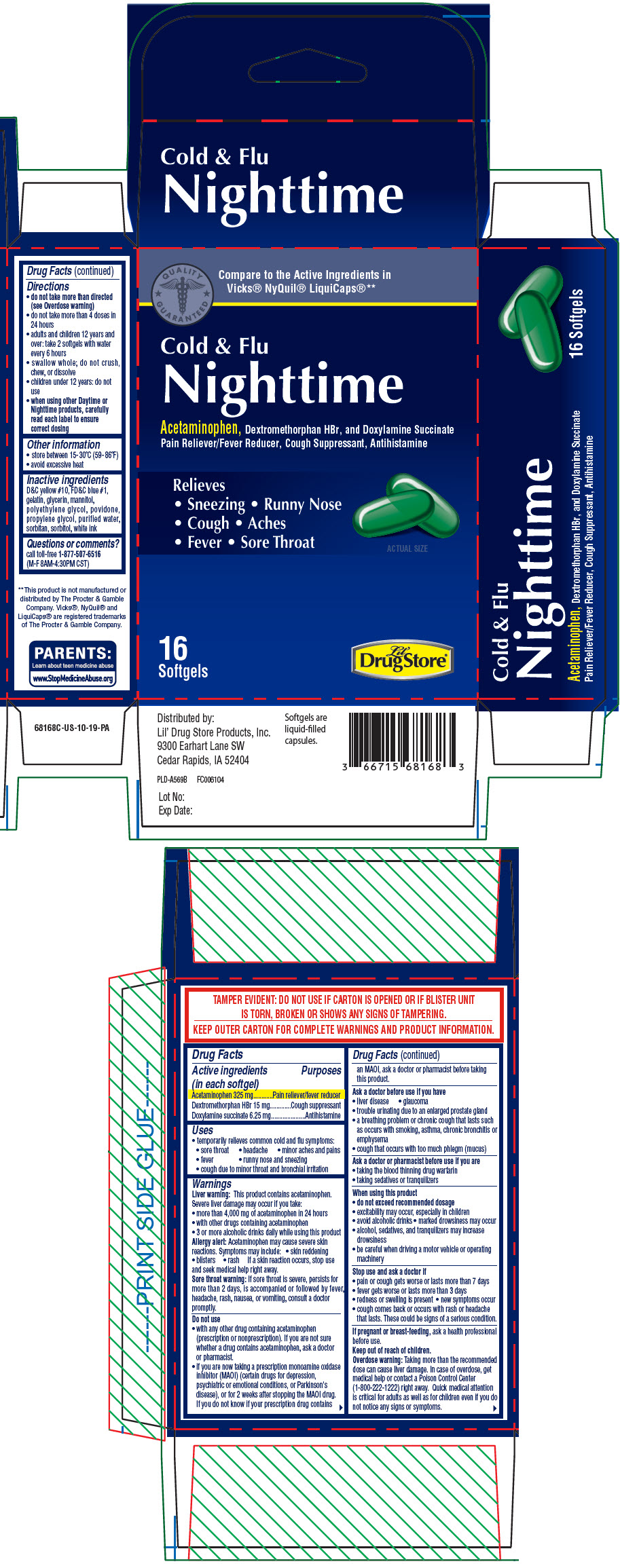 Pill image for Nighttime Cold & Flu