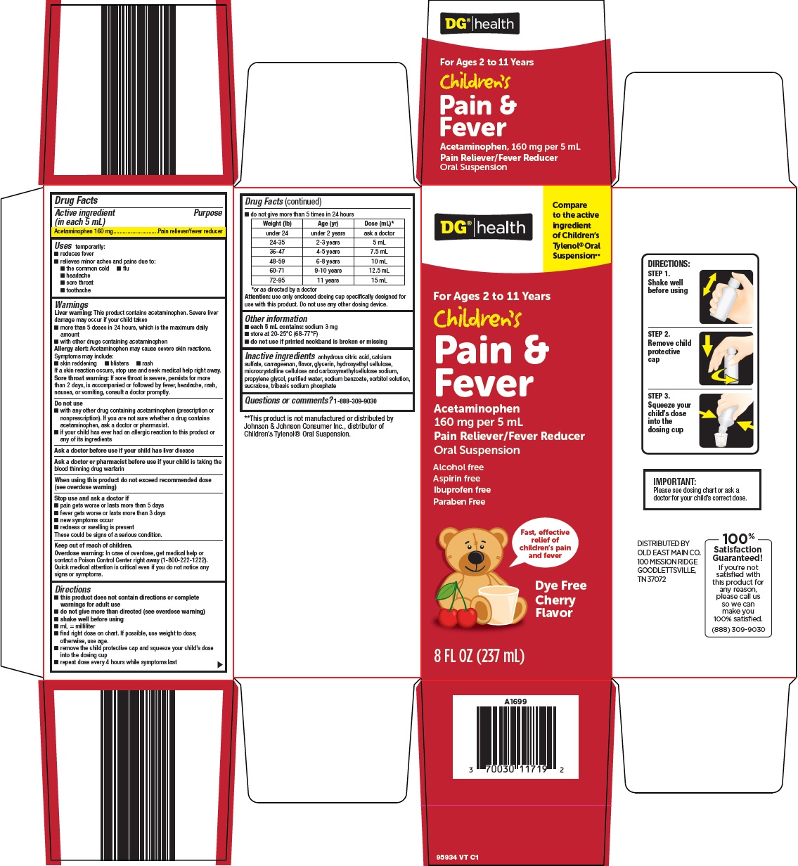 Pill image for Dolgencorp, Llc Children’s Pain & Fever Drug Facts