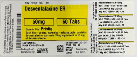 Pill image for Desvenlafaxine Er