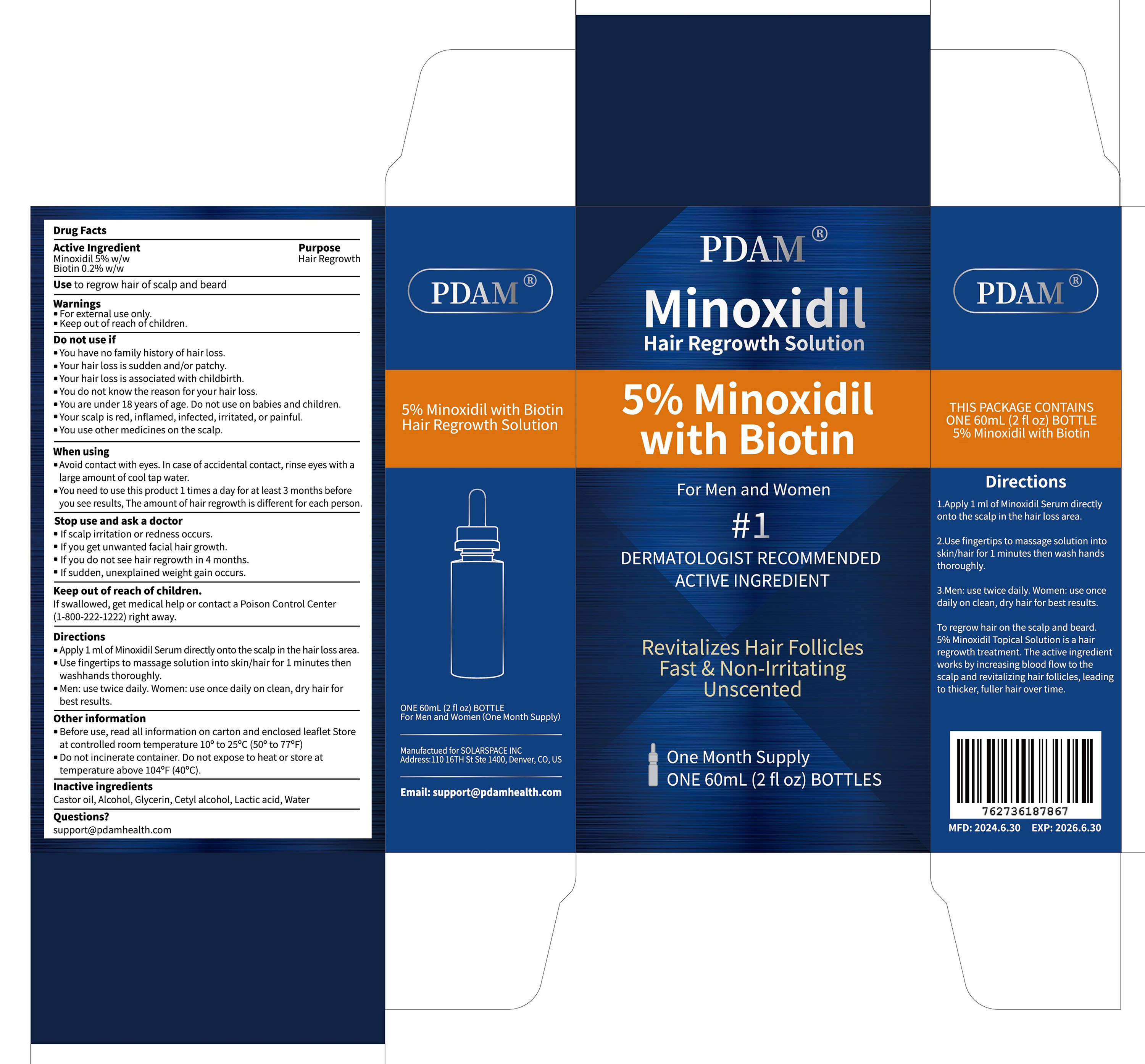 Pill image for 5% Minoxidil Hair Regrowth Solution With Biotin