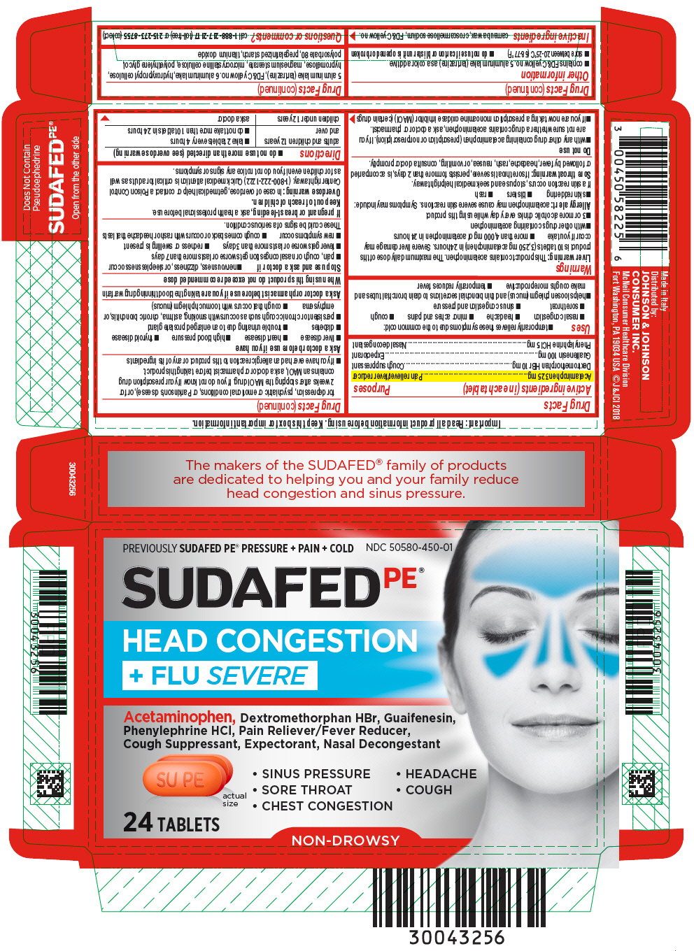 Pill image for Sudafed Pe Head Congestion + Flu Severe