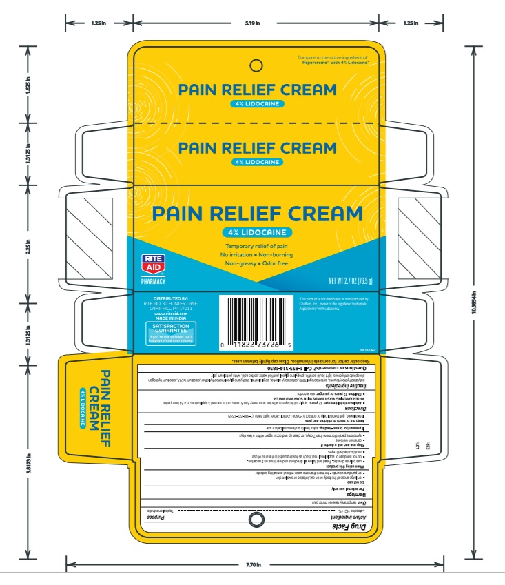 Pill image for Rite Aid Pain Relief Cream Lidocaine 4%