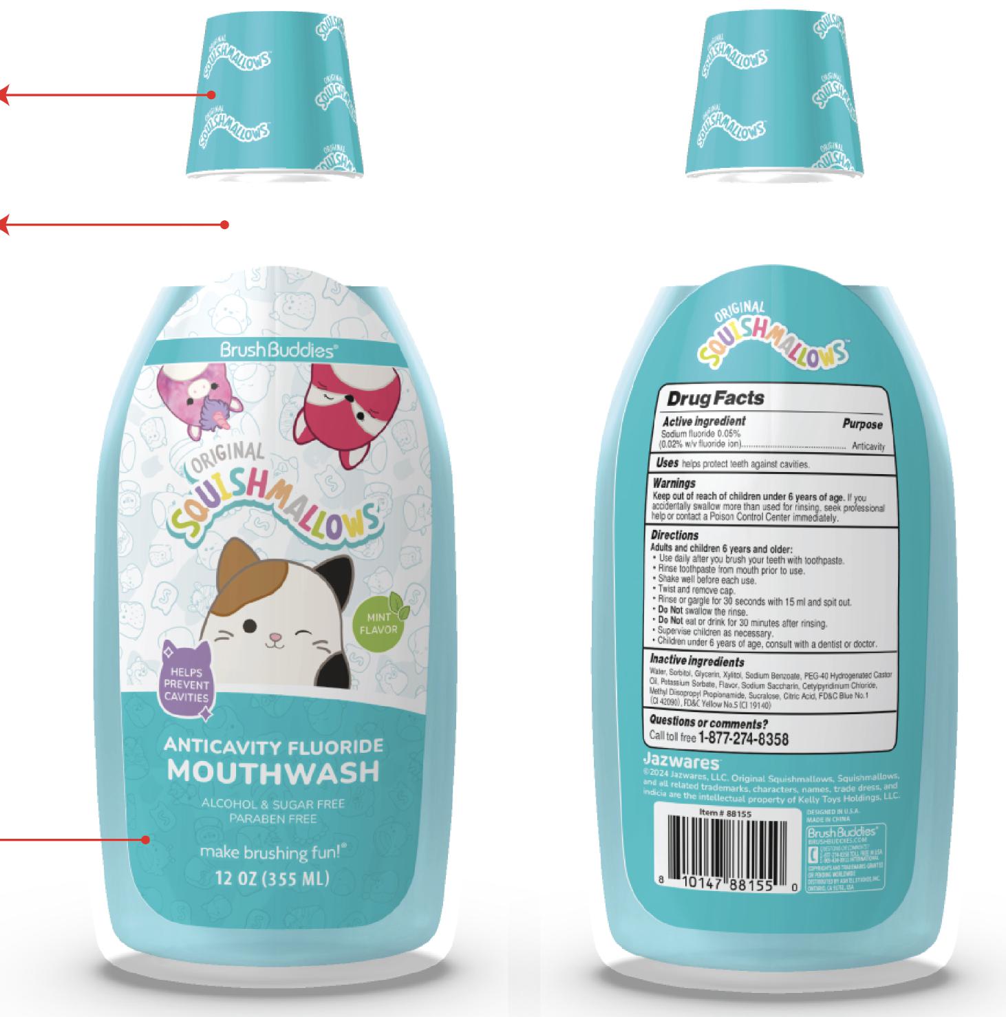 Pill image for 73928-50-01 Brush Buddies Squishmallows Anticavity Fluoride Mint Falvor