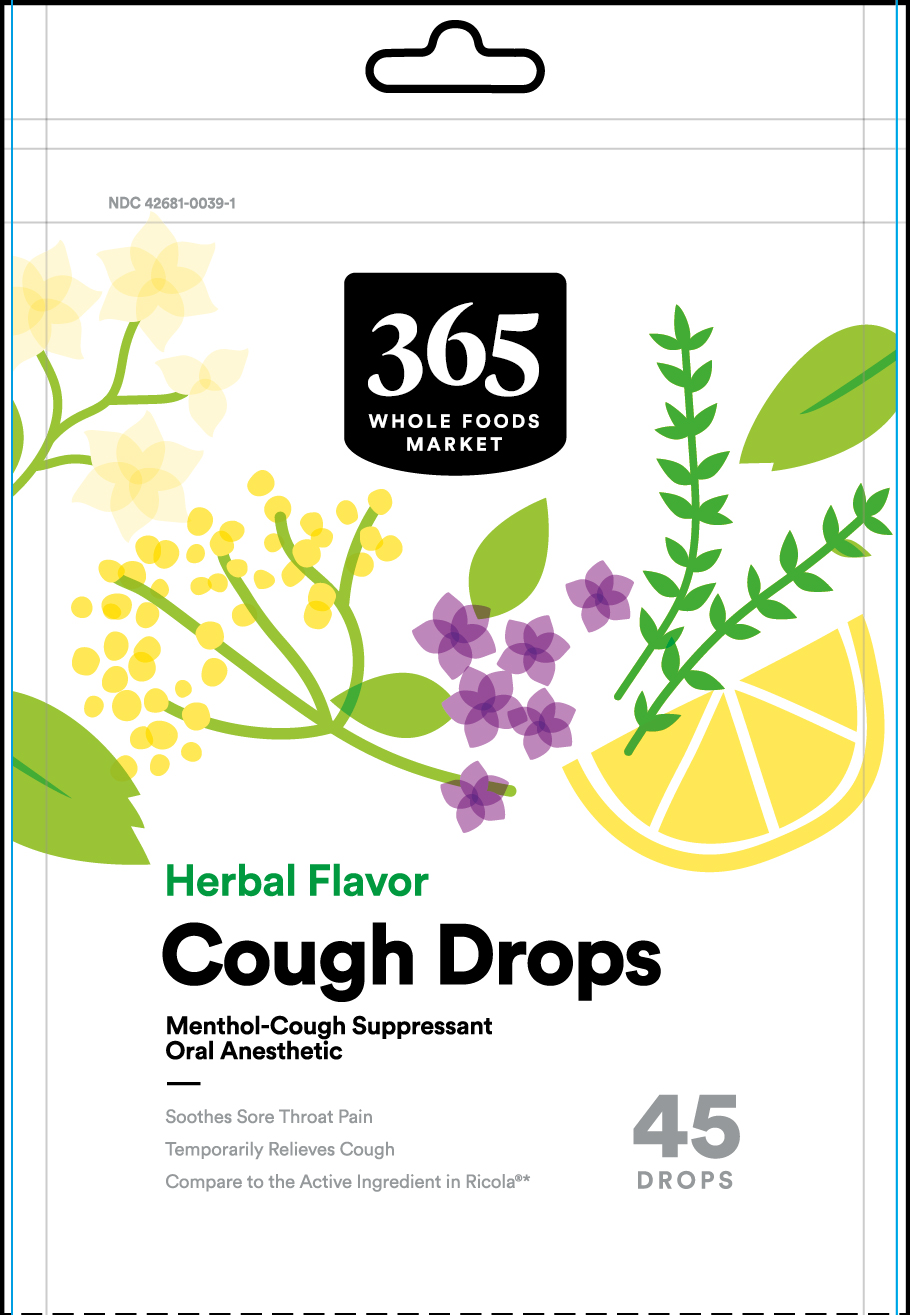 Pill image for Herbal Flavor Menthol Cough Drops