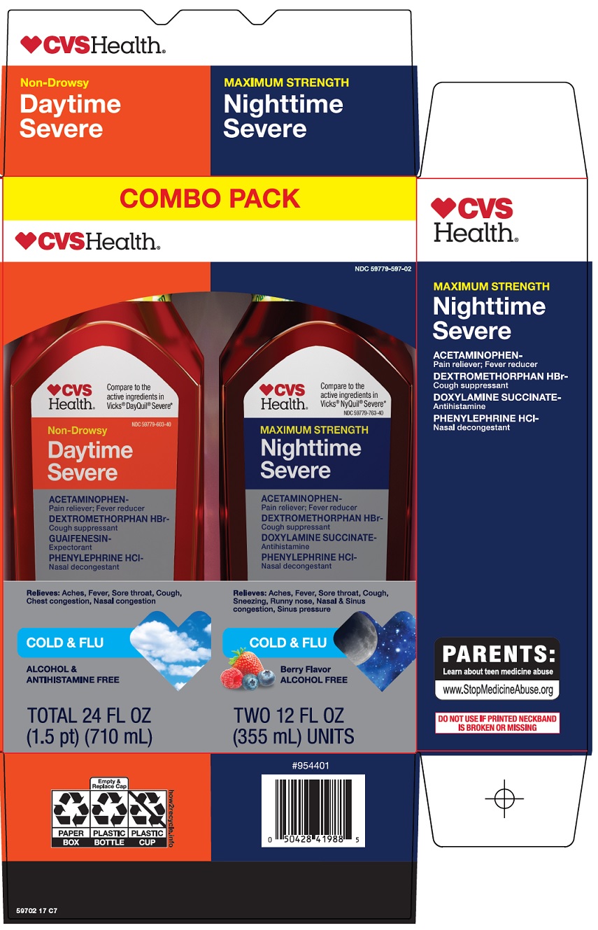 Pill image for Cvs Pharmacy, Inc. Daytime Severe Nighttime Severe Drug Facts