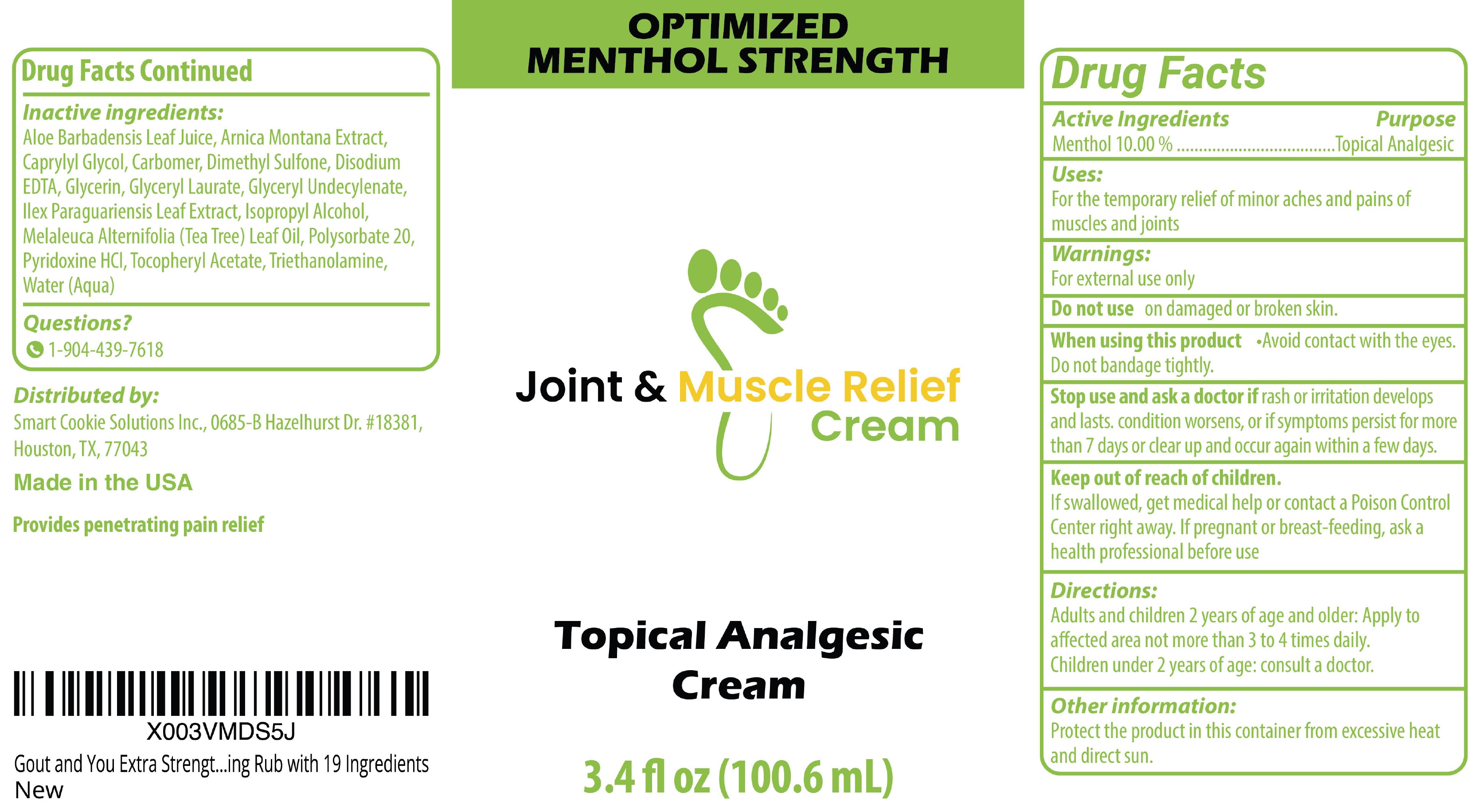 Pill image for joint & muscle relief topical analgesic cream