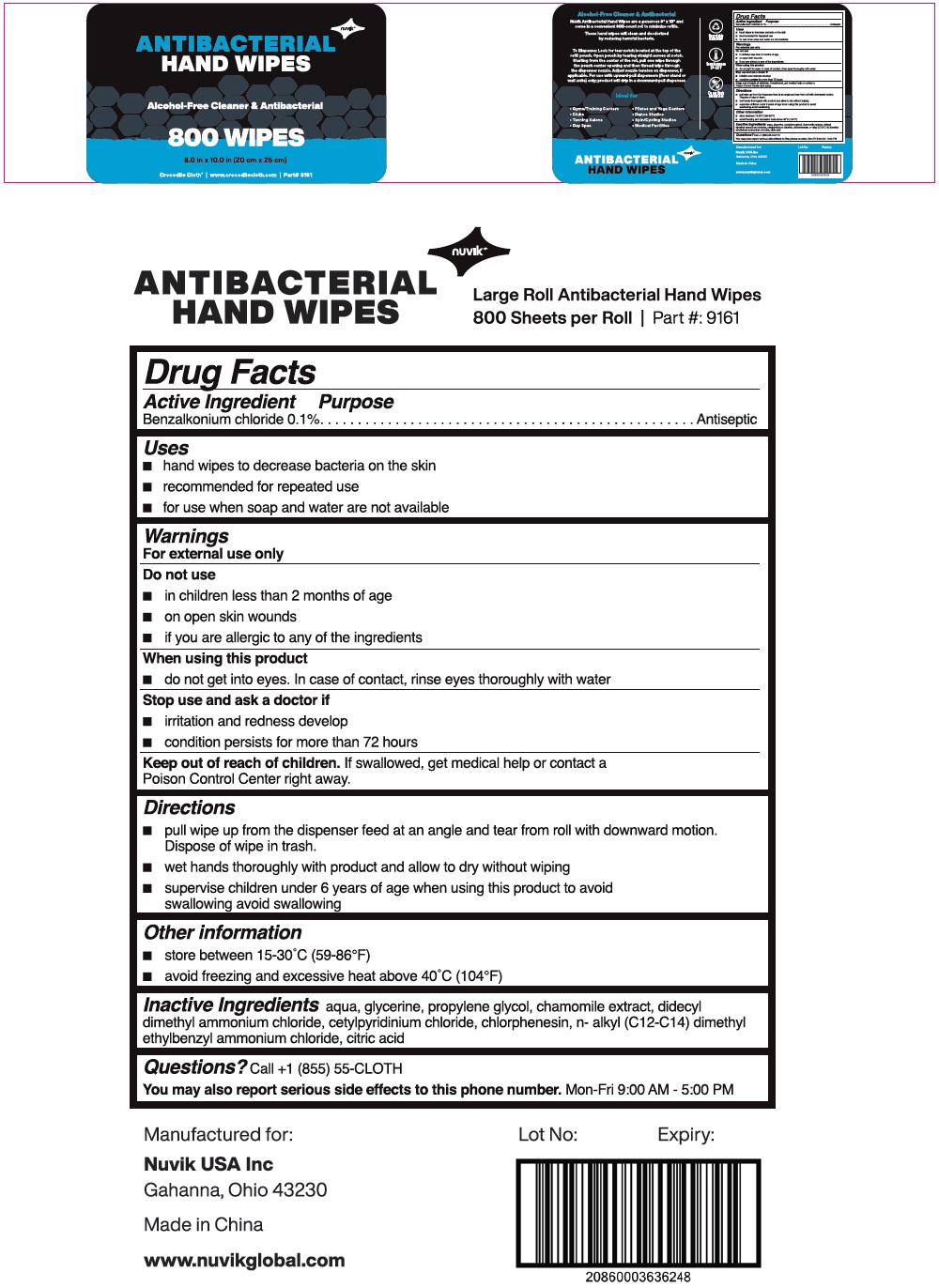 Pill image for nuvik antibacterial hand wipes