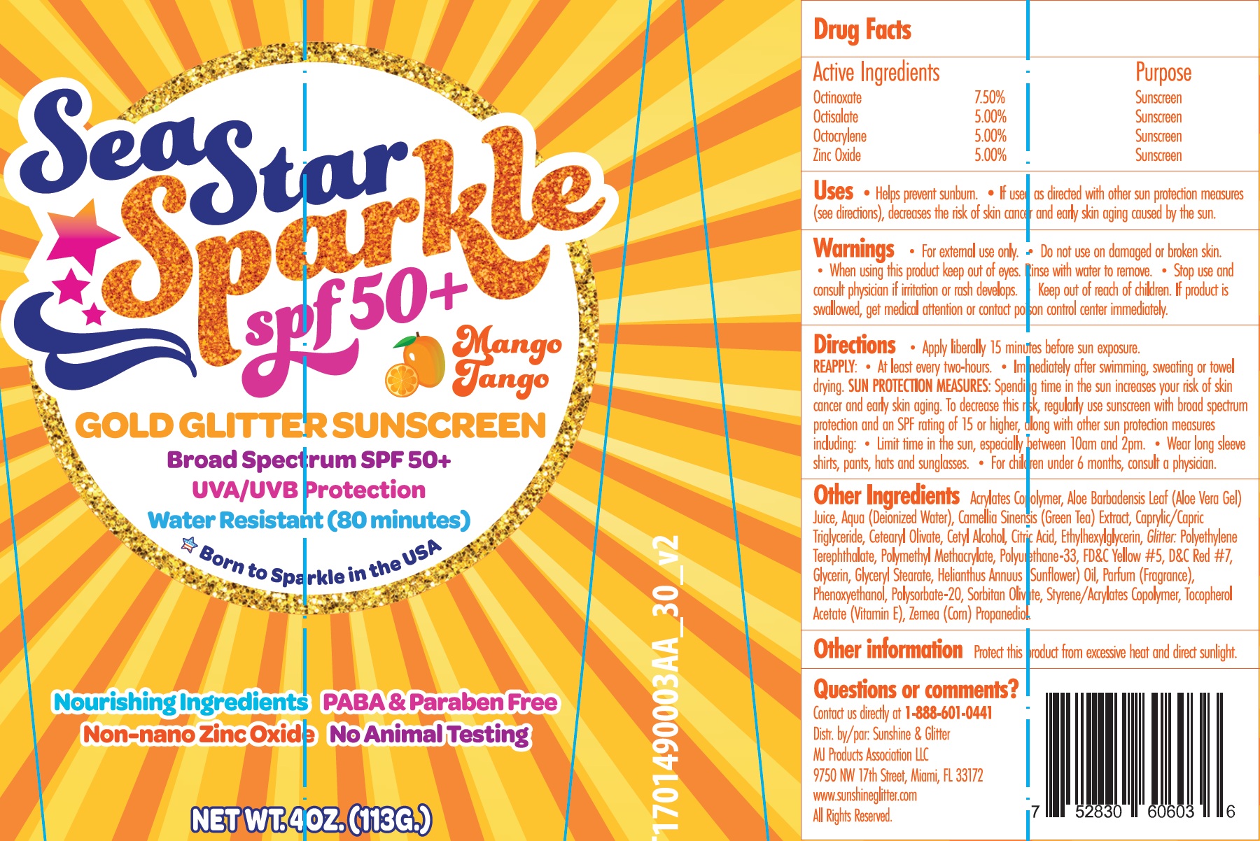 Pill image for Sea Star Sparkle Spf-50 Mango-tango