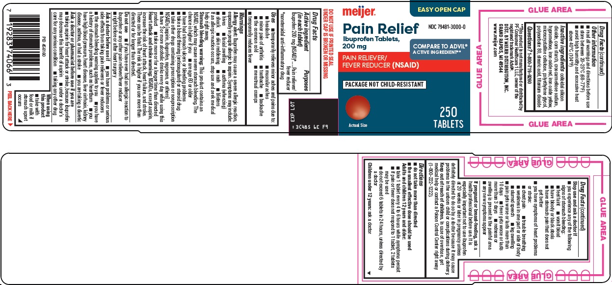 Pill image for Meijer Distribution, Inc. Pain Relief Drug Facts