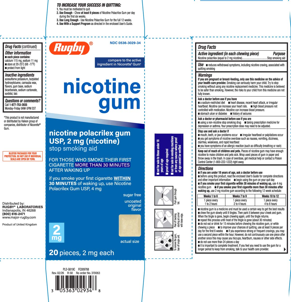 Pill image for Nicotine Polacrilex Gum 2 Mg And 4 Mg Original Flavor - Rugby
