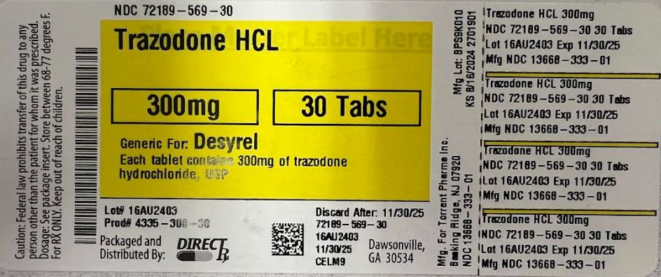 Pill image for Trazodone Hcl
