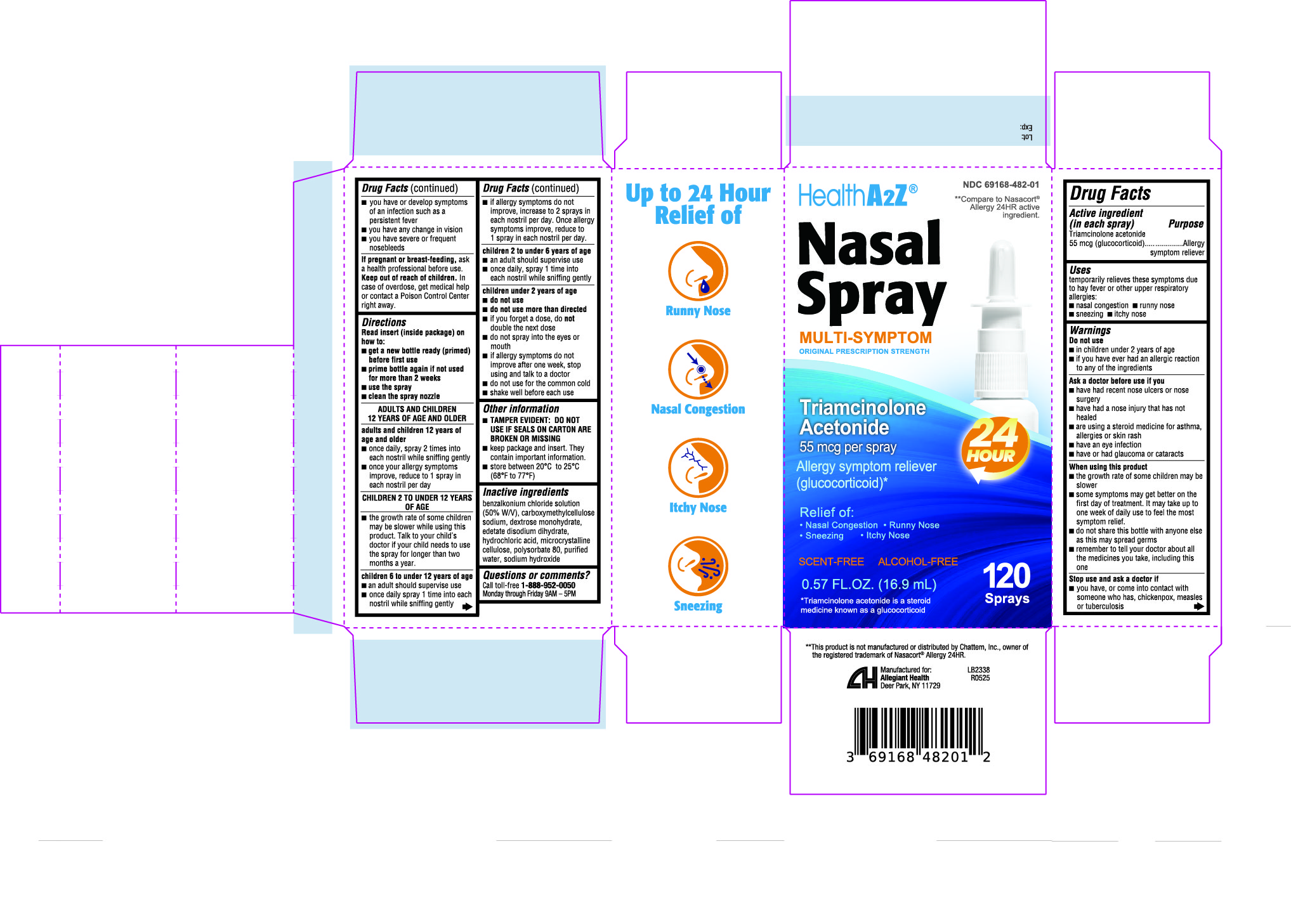 Pill image for 482 - Nasal Spray Triamcinolone Acetonide