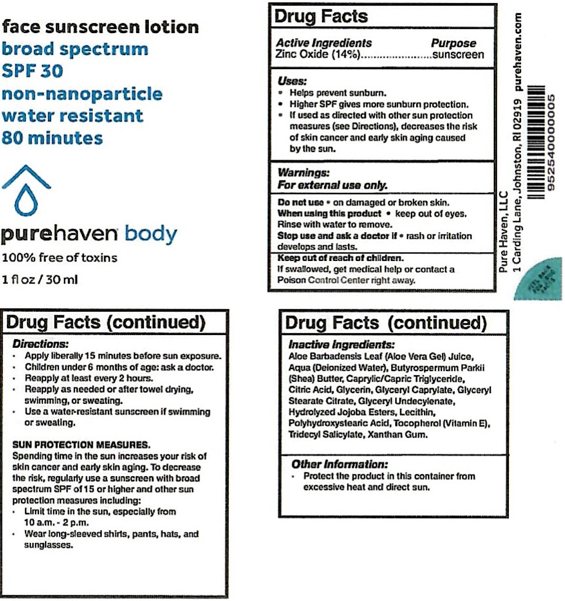 Pill image for Pure Haven Face Sunscreen Lotion Spf-30