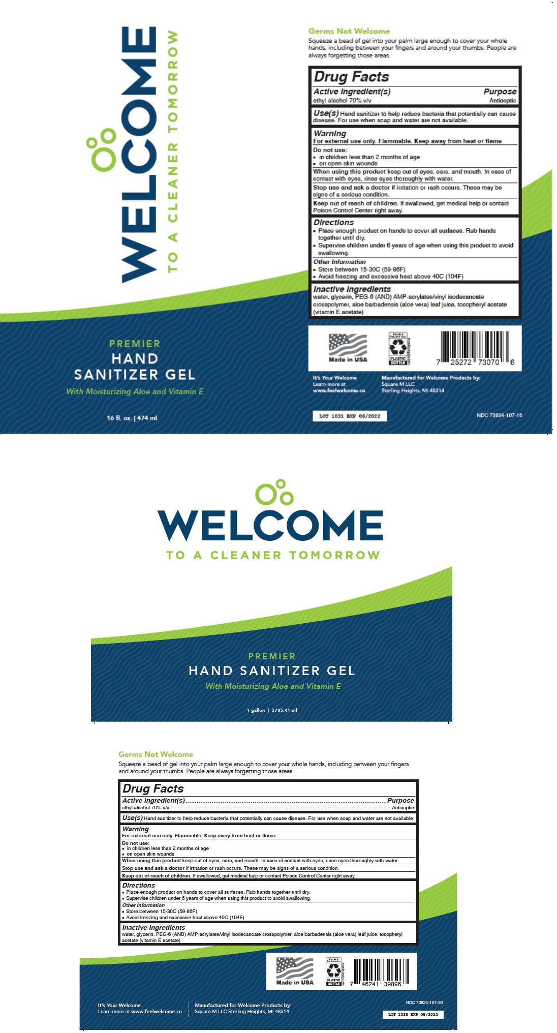 Pill image for Welcome Premier Hand Sanitizer Gel