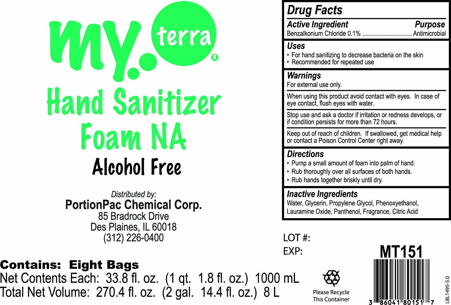 Pill image for myterra hand sanitizer foam na