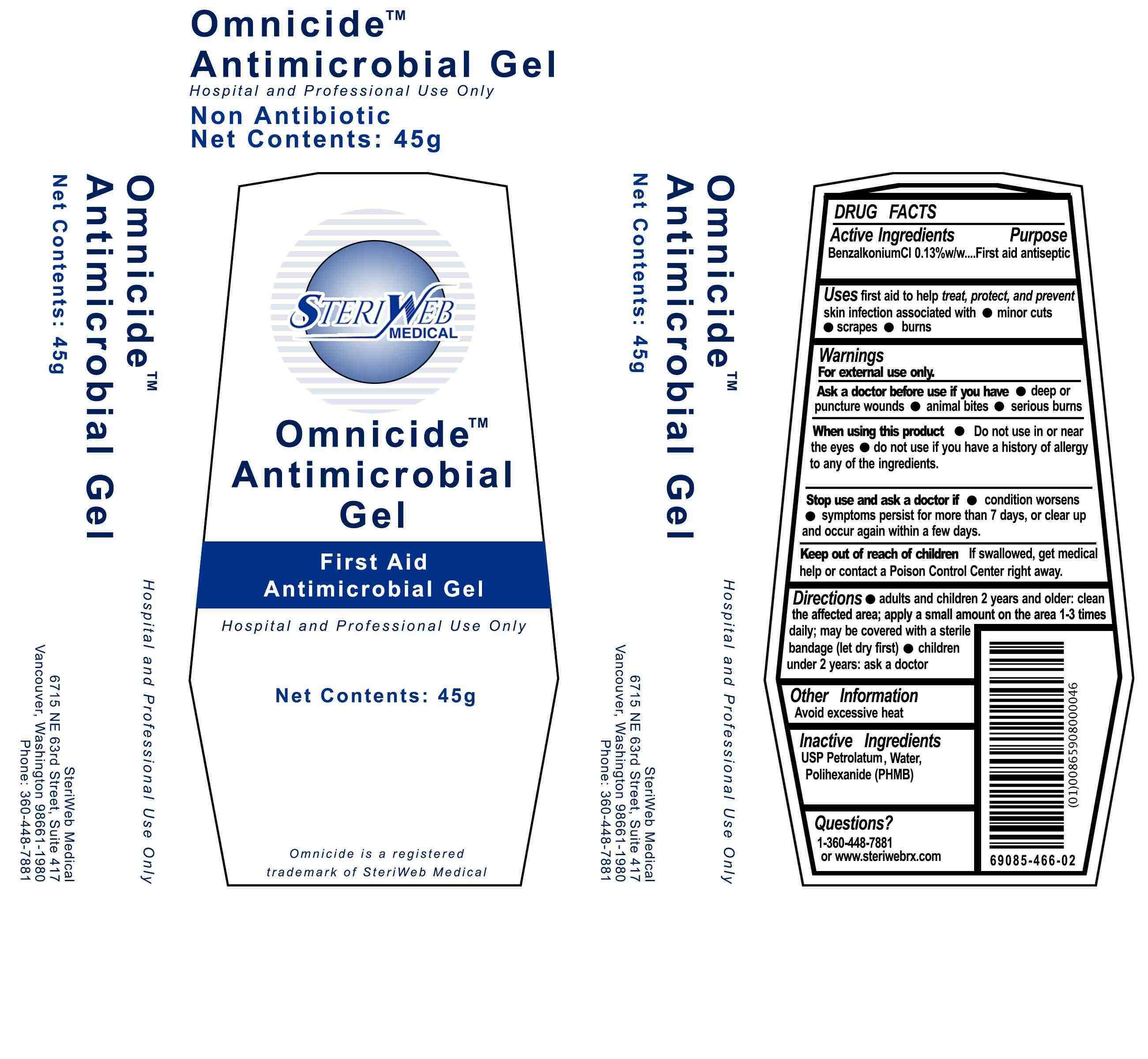 Pill image for Steriweb (as Pld) - Omnicide Antimicrobial (69085-466-02)