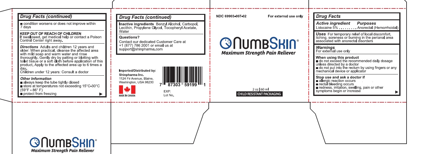 Pill image for Numbskin Maximum Strength Pain Reliever