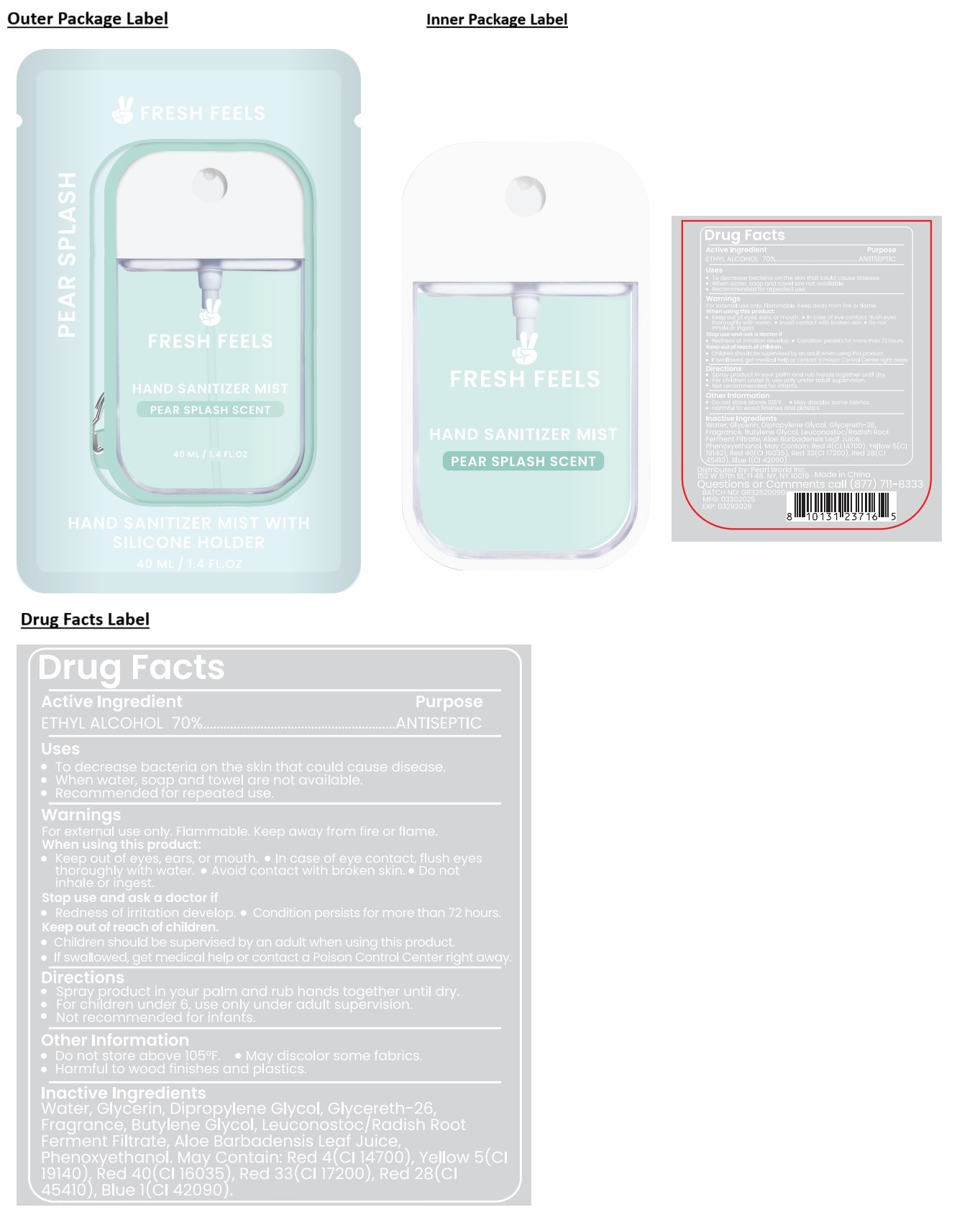 Pill image for Fresh Feels Hand Sanitizer Mist