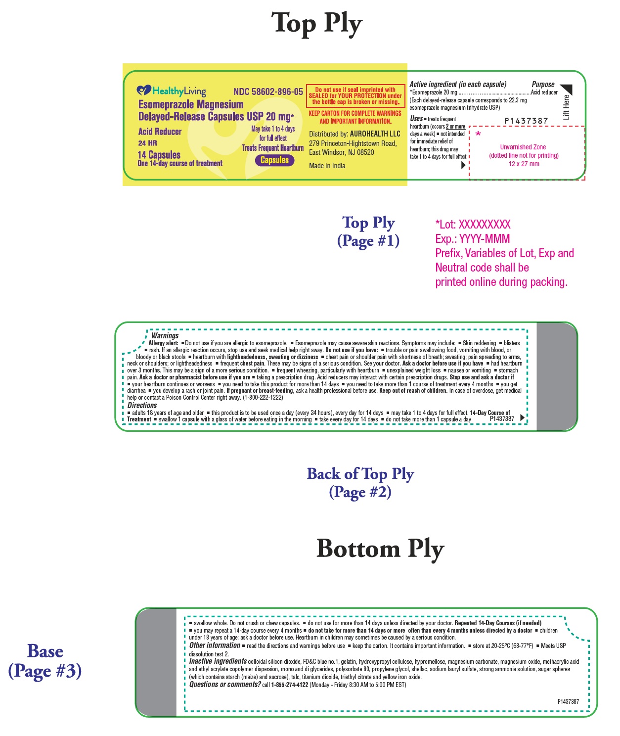 Pill image for Esomeprazole Magnesium Delayed-release Capsules Usp 20 Mg*