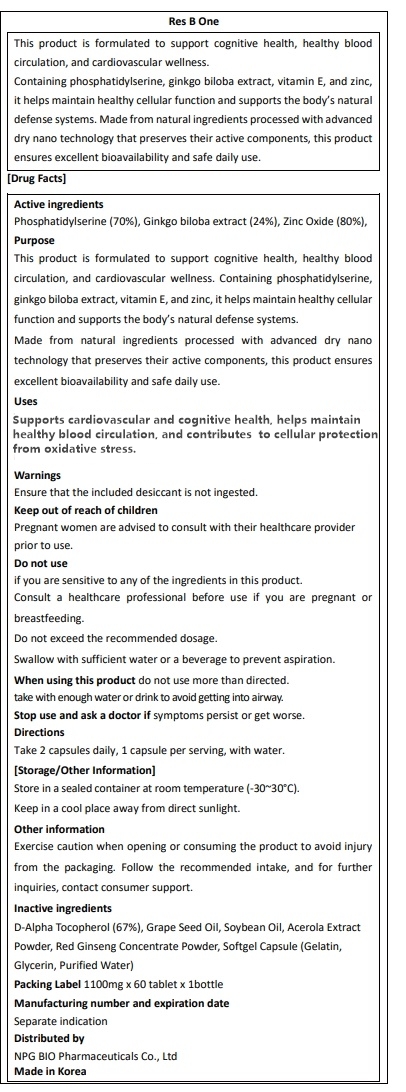 Pill image for 84540-130 Res B One Tablet