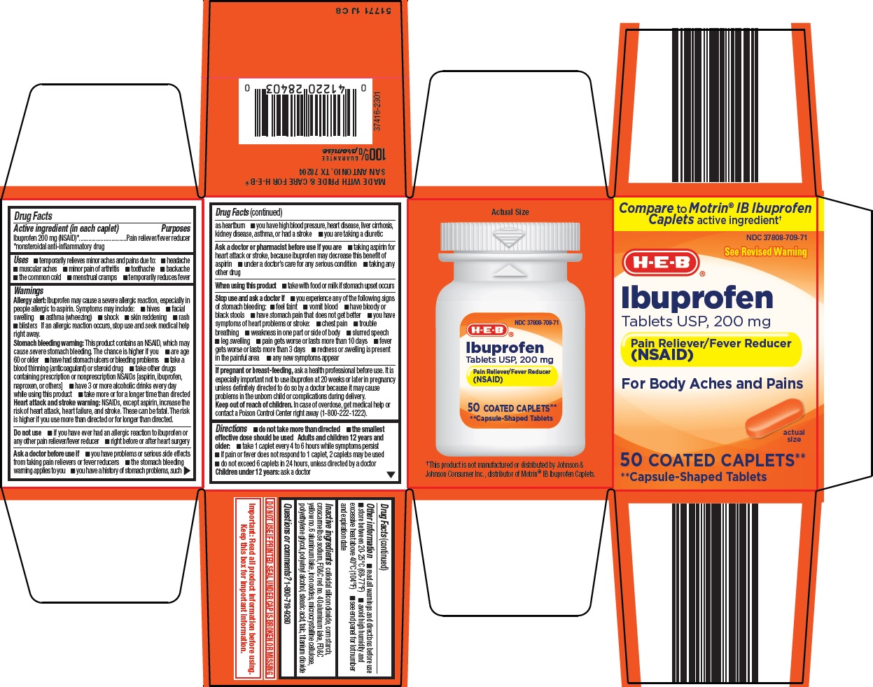Pill image for Heb Ibuprofen Tablets 200 Mg Drug Facts