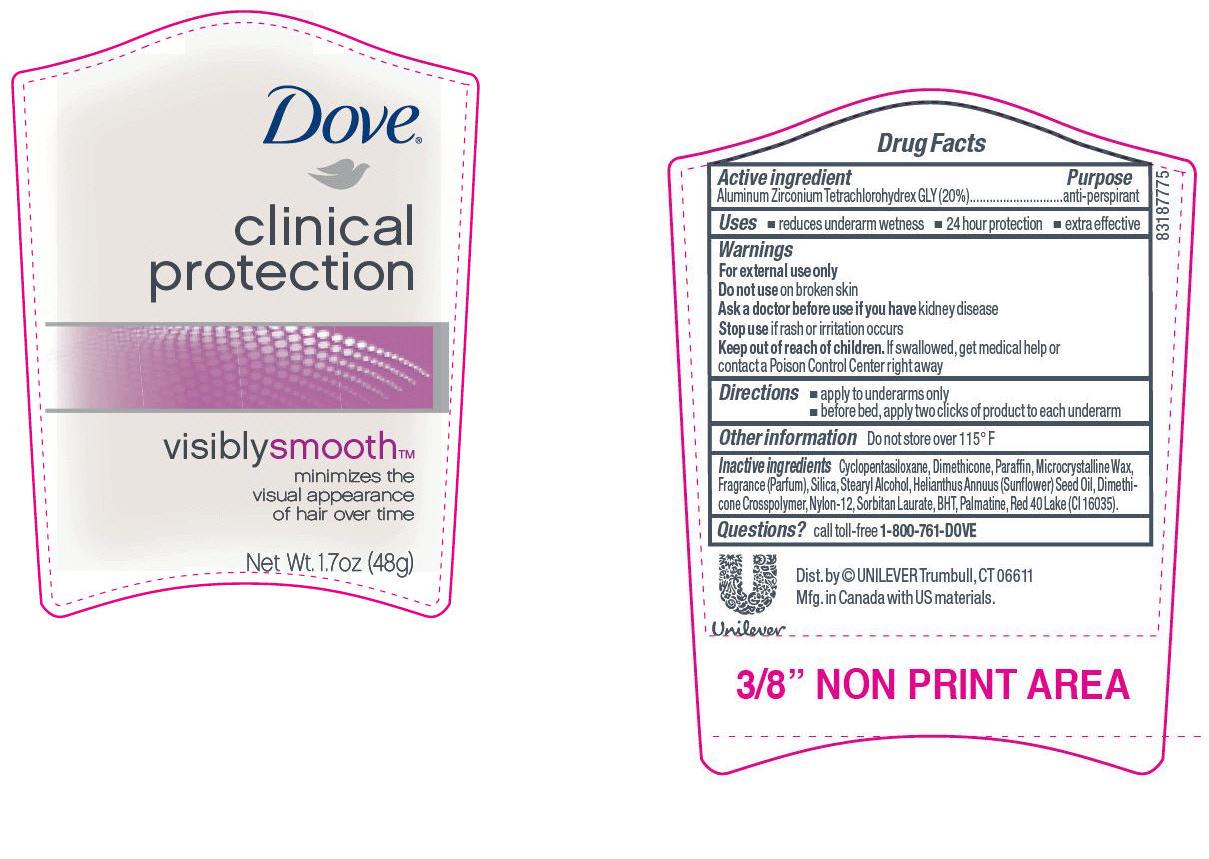 Pill image for Dove Clinical Protection Visibly Smooth Wild Rose Antiperspirant Deodorant