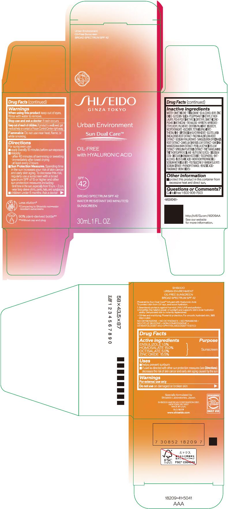 Pill image for Shiseido Urban Environment Oil-free Sunscreen Spf 42
