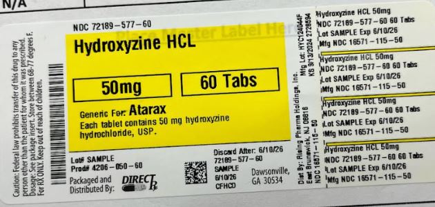 Pill image for Hydroxyzine Hcl