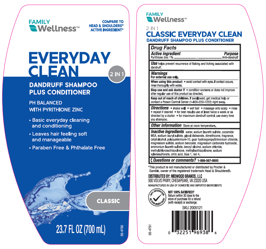 Pill image for Family Wellness™ Everyday Clean 2 In 1 Dandruff Shampoo Plus Conditioner