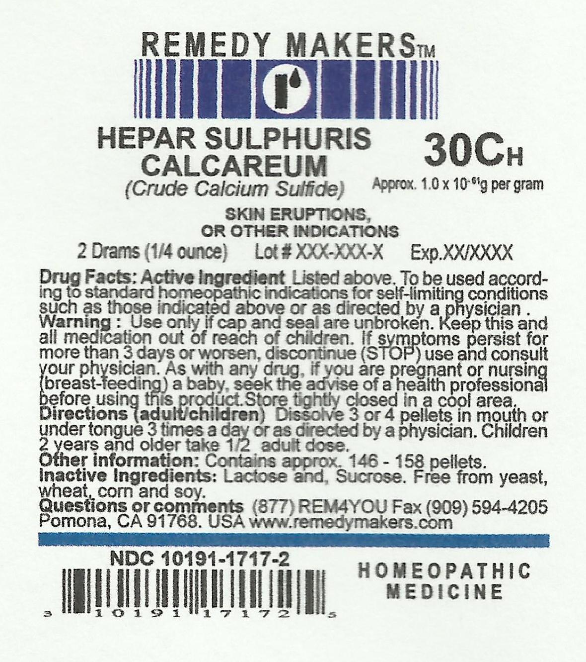 Pill image for Hepar Sulphuris Calcareum 30c (crude Calcium Sulfide)
