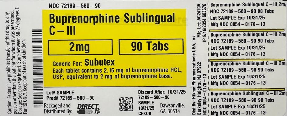 Pill image for Buprenorphine Sublingual C-iii