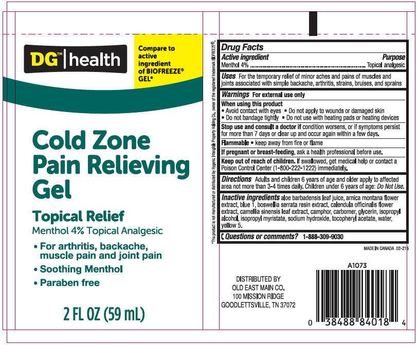 Pill image for Dg Health Cold Zone Pain Relieving Gel