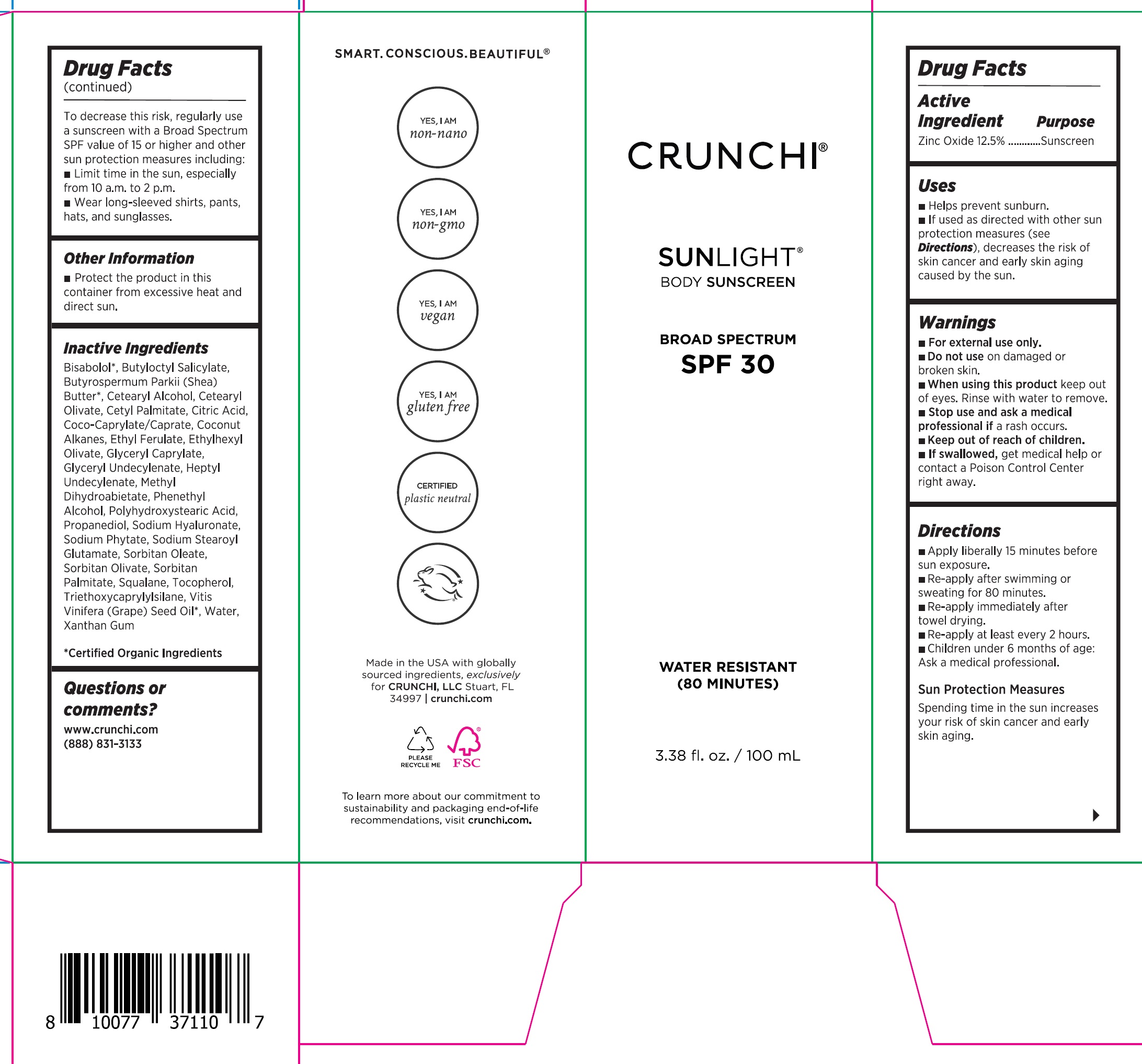 Pill image for crunchi sunlight body sunscreen spf 30