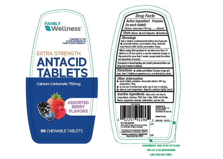 Pill image for Family Wellness Extra Strength Antacid Assorted Berry 127ab