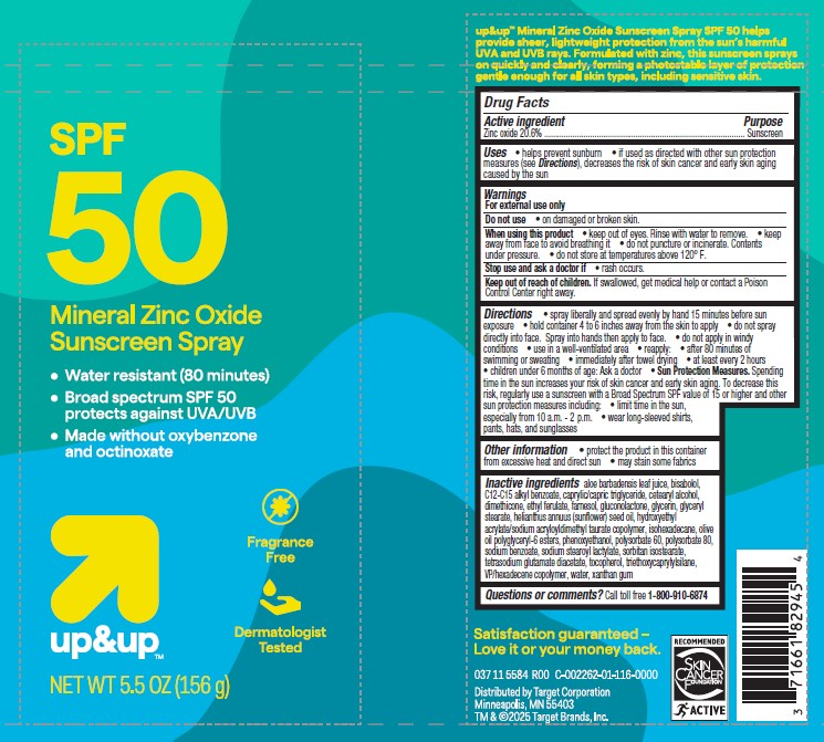 Pill image for Target Up And Up Spf 50 Mineral Zinc Oxide Sunscreen Spray