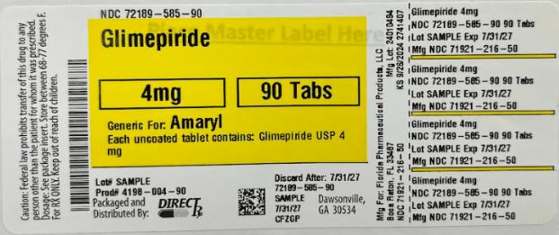 Pill image for Glimepiride