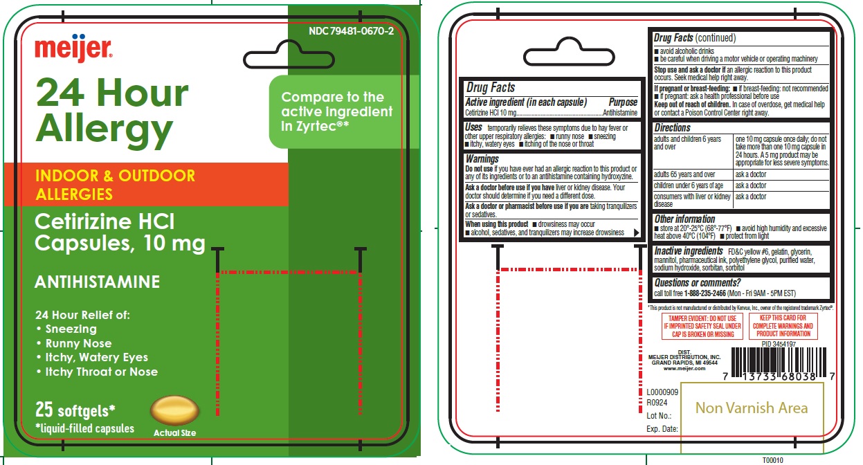 Pill image for Cetirizine Hcl Capsules, 10 Mg-meijer