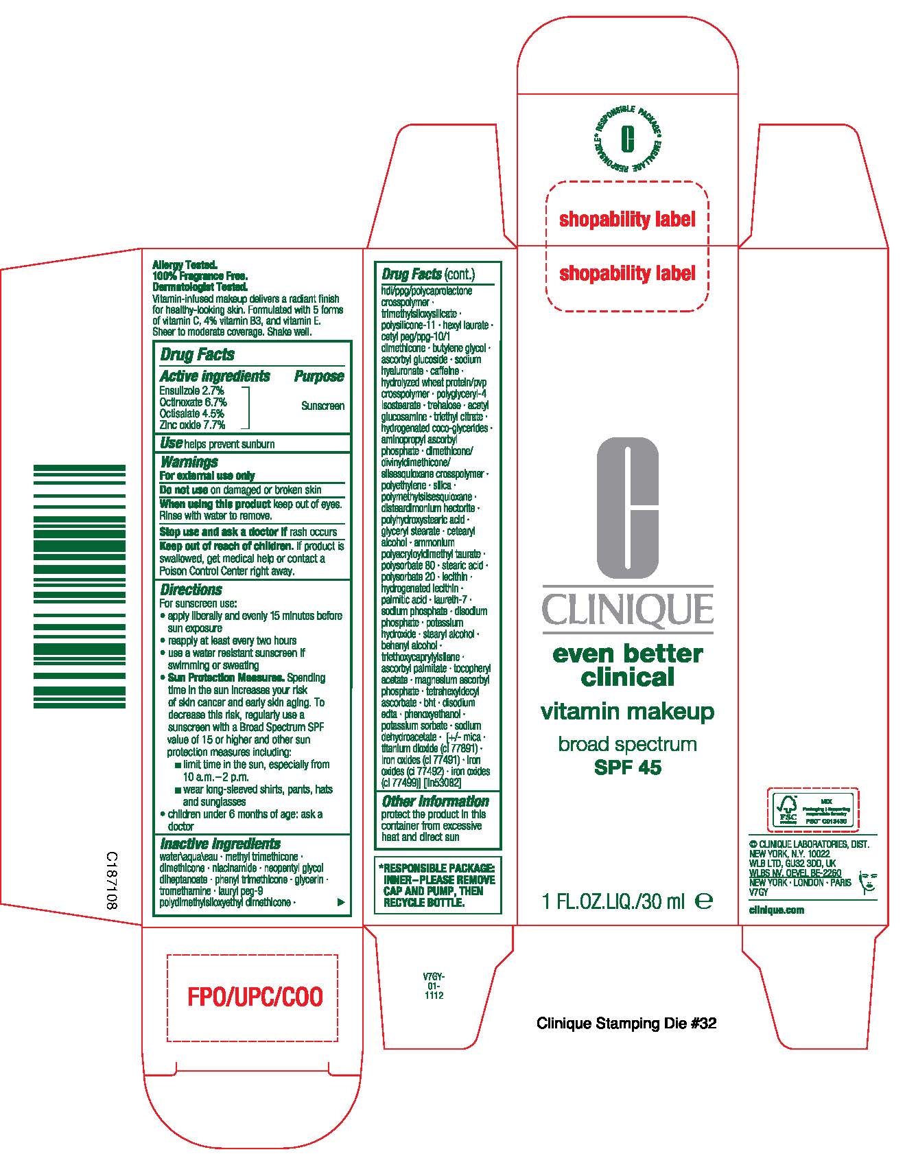 Pill image for Even Better Clinical Vitamin Makeup Broad Spectrum Spf 45