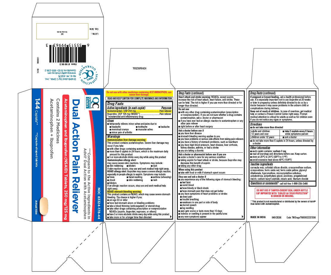 Pill image for Cdma-acetaminophen And Ibuprofen Tablets-dual Action Pain Reliever-144ct