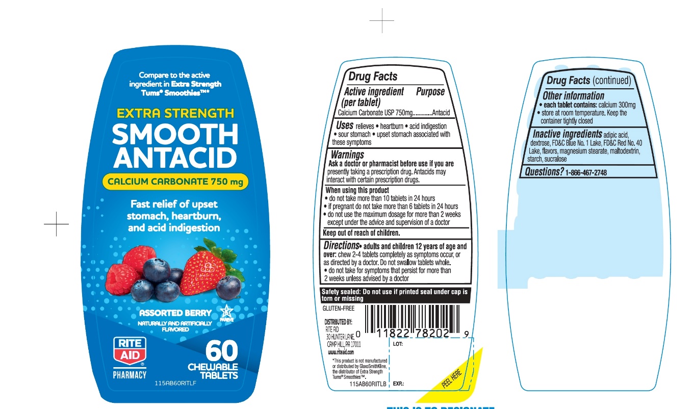 Pill image for Extra Strength Antacid Assorted Berries 60 Chewable Tablets