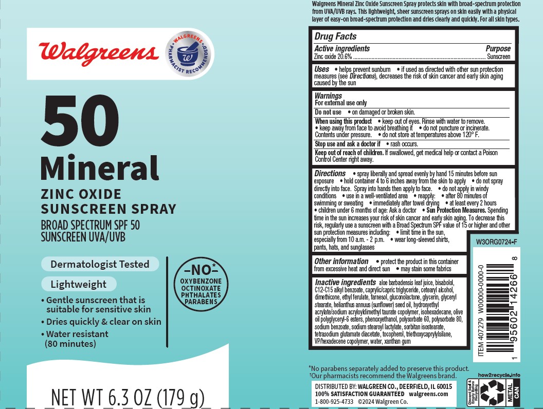 Pill image for Walgreens 50 Mineral Zinc Oxide Sunscreen Spray