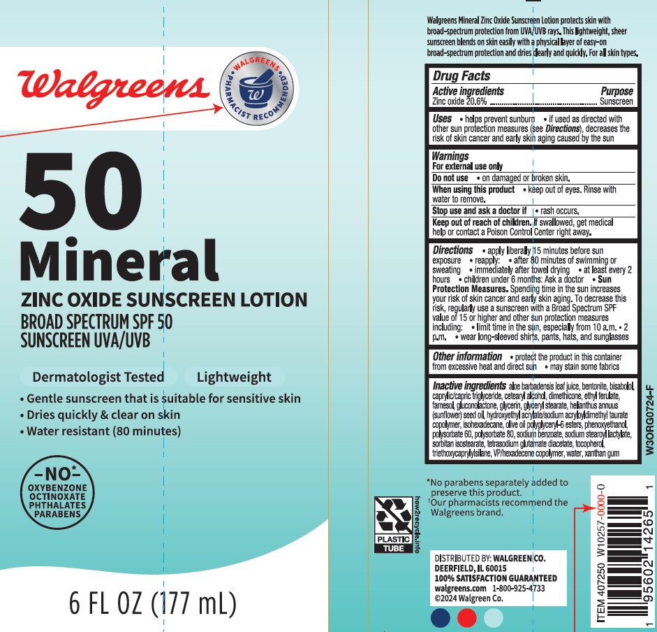 Pill image for Walgreens 50 Mineral Zinc Oxide Sunscreen Lotion