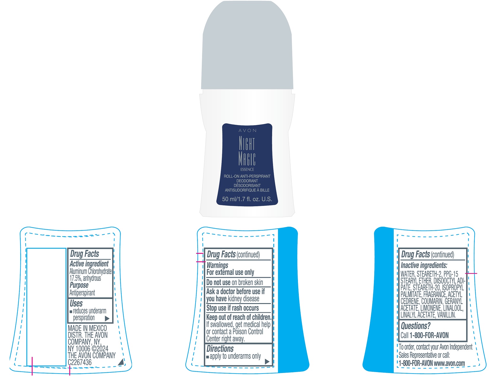 Pill image for Avon Night Magic Essence Roll-on Anti-perspirant Deodorant 50ml