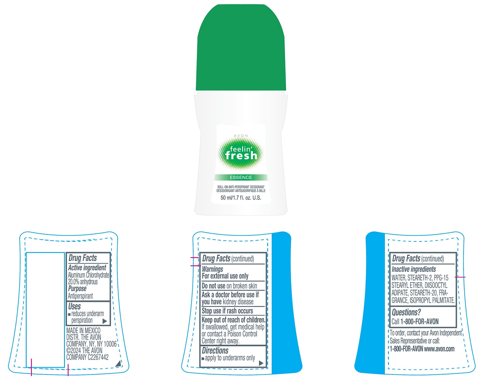 Pill image for Avon Feelin' Fresh Essence Roll-on Anti-perspirant Deodorant 50ml