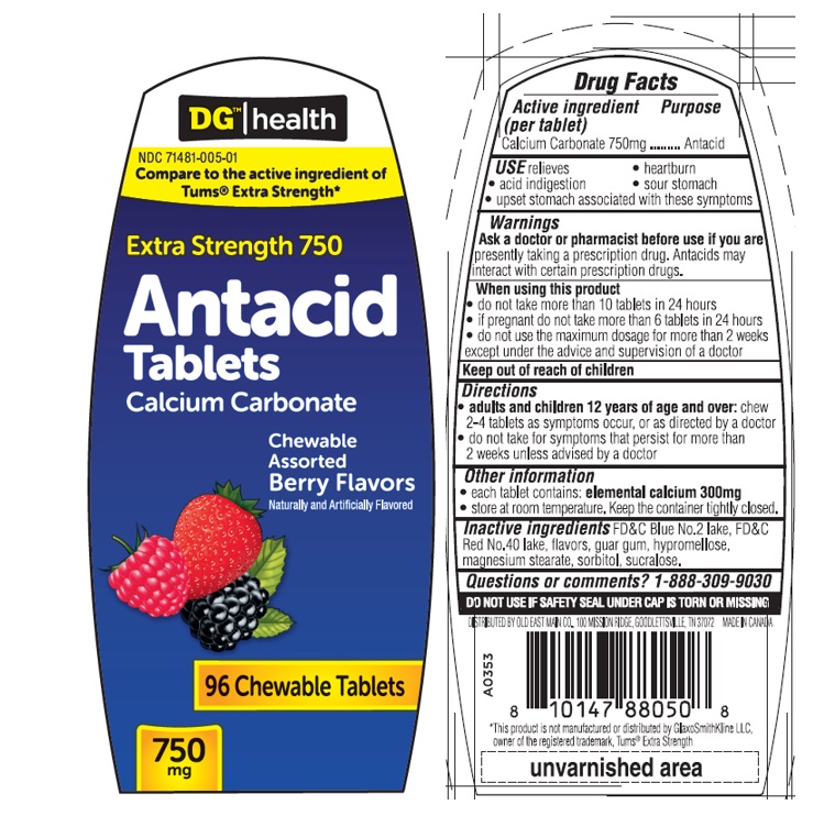 Pill image for Dgh Antacid Extra Strength 750 Berry