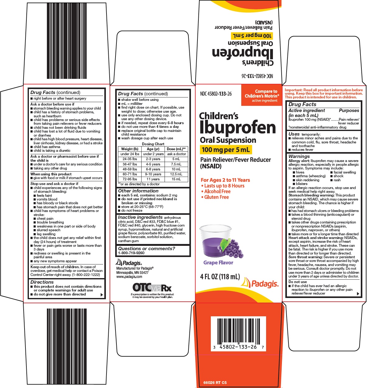 Pill image for Perrigo Children’s Ibuprofen Drug Facts