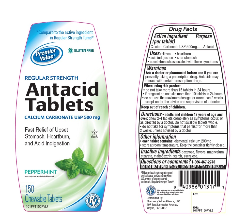 Pill image for Regular Strength Antacid Tablets Drug Facts