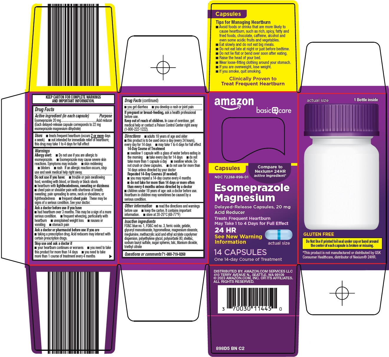 Pill image for Amazon Esomeprazole Magnesium Drug Facts