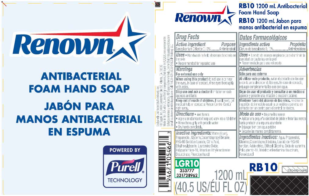 Pill image for Renown Rb10 1200 Ml Antibacterial Foam Hand Soap